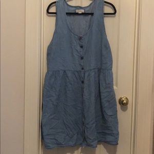 Button up denim dress